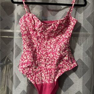 Zara Pink Floral Bodysuit